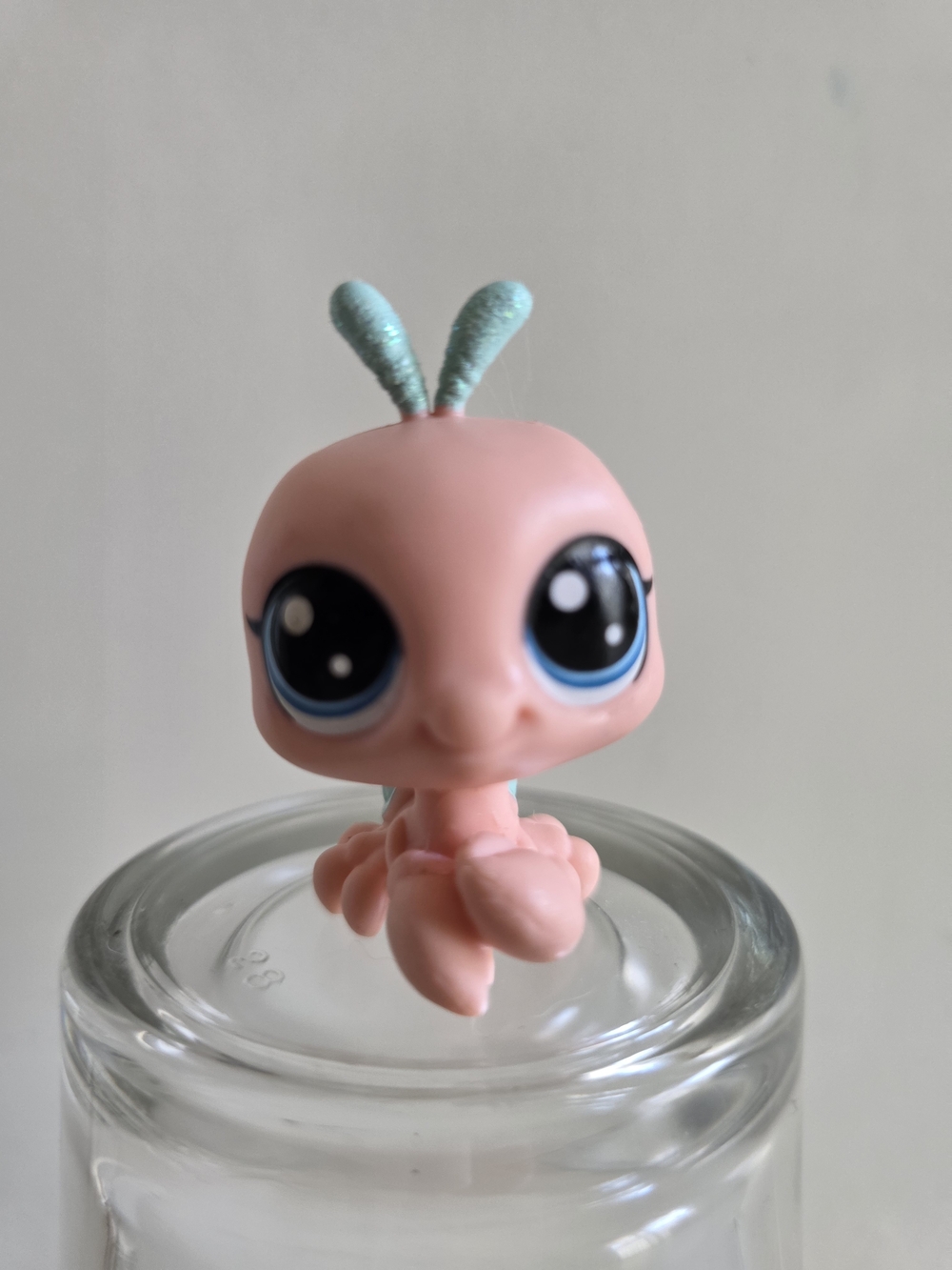 3/$22 Littlest Pet Shop LPS 2-S10 Hermit Crab Glitter Peach Pink Blue